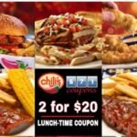 Chili's 2 for $20 Menu Prices