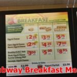 Subway Breakfast Menu