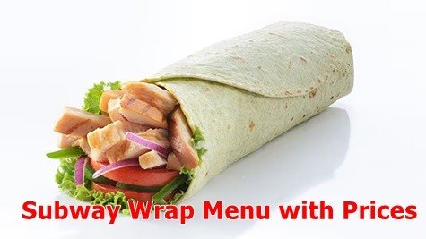 Subway Wrap Menu with Prices